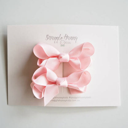 Snuggle Hunny Kids Hair Bow Clips - Light Pink