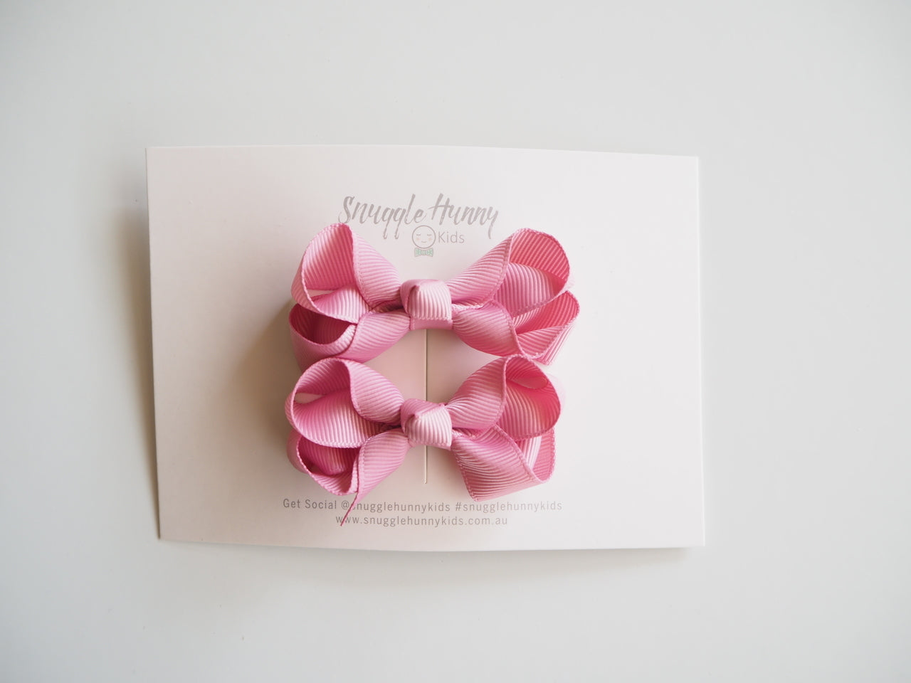 Snuggle Hunny Kids Hair Bow Clips - Dusty Pink