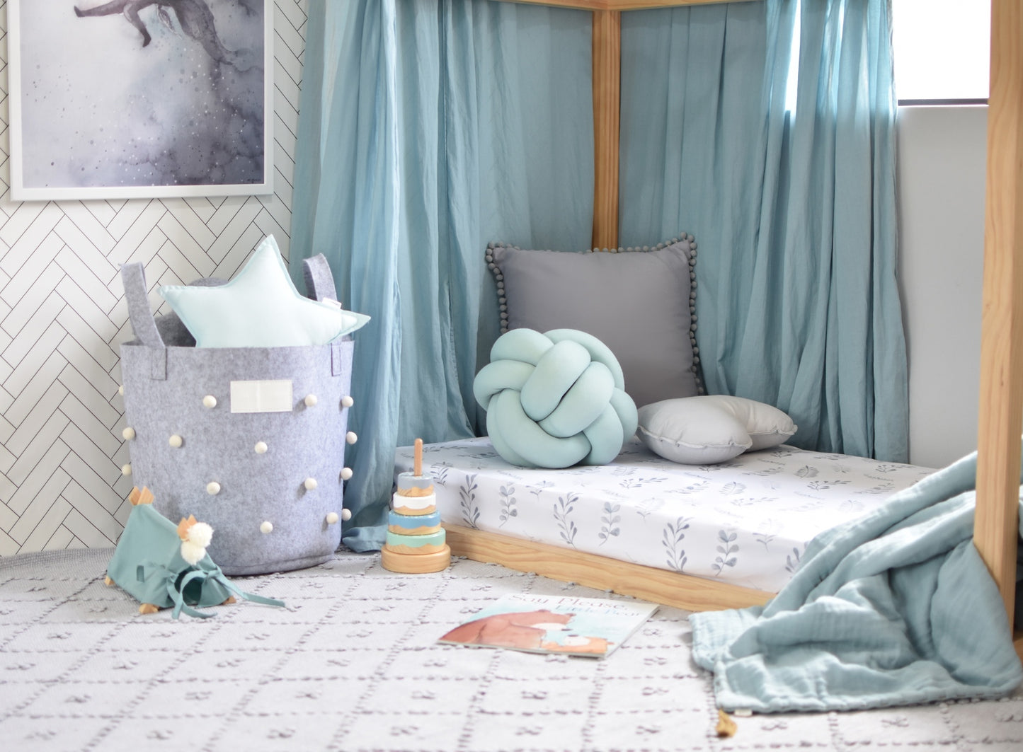 Snuggle Hunny Kids Wild Fern Fitted Cot Sheet