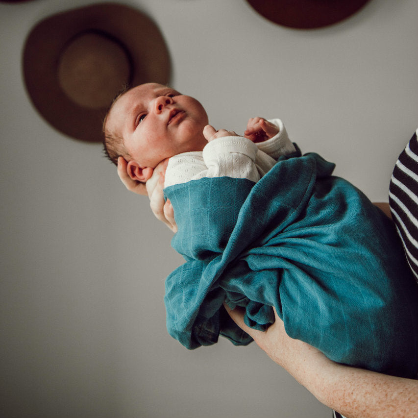 Snuggle Hunny Kids Organic Muslin Wrap - Azure