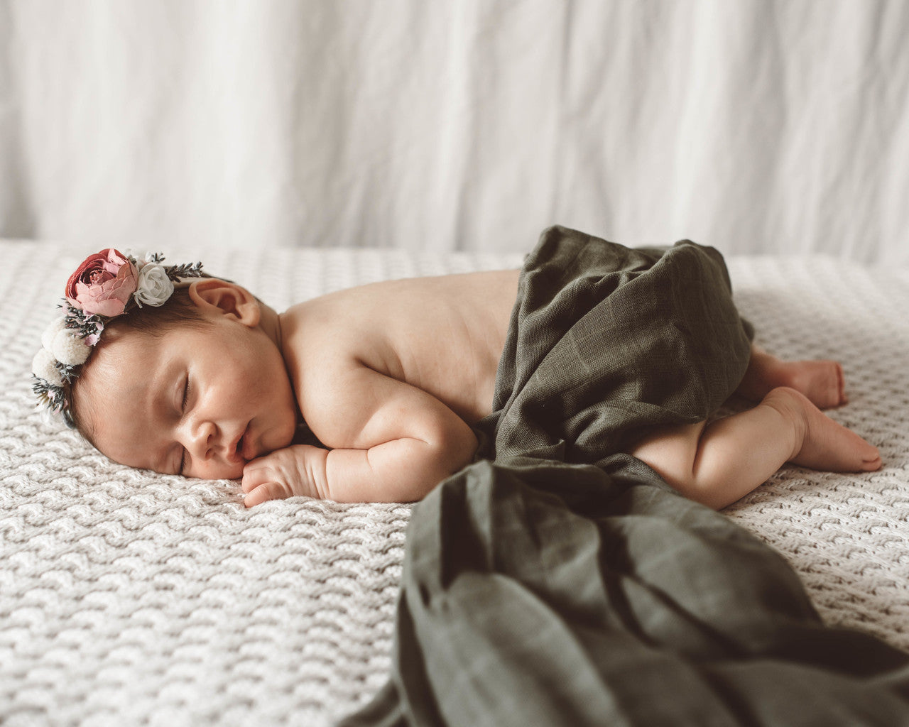 Snuggle Hunny Kids Organic Muslin Wrap - Dusty Olive