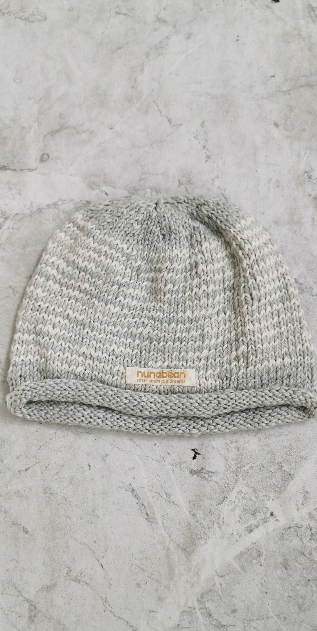 Nunabean - Knitted Eco-Beanie - Cloud + Natural