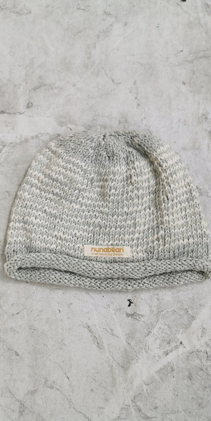 Nunabean - Knitted Eco-Beanie - Cloud + Natural