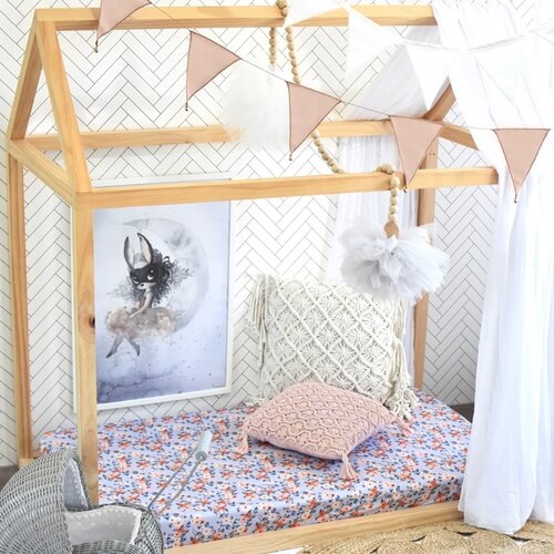 Snuggle Hunny Kids Vintage Blossom Fitted Cot Sheet