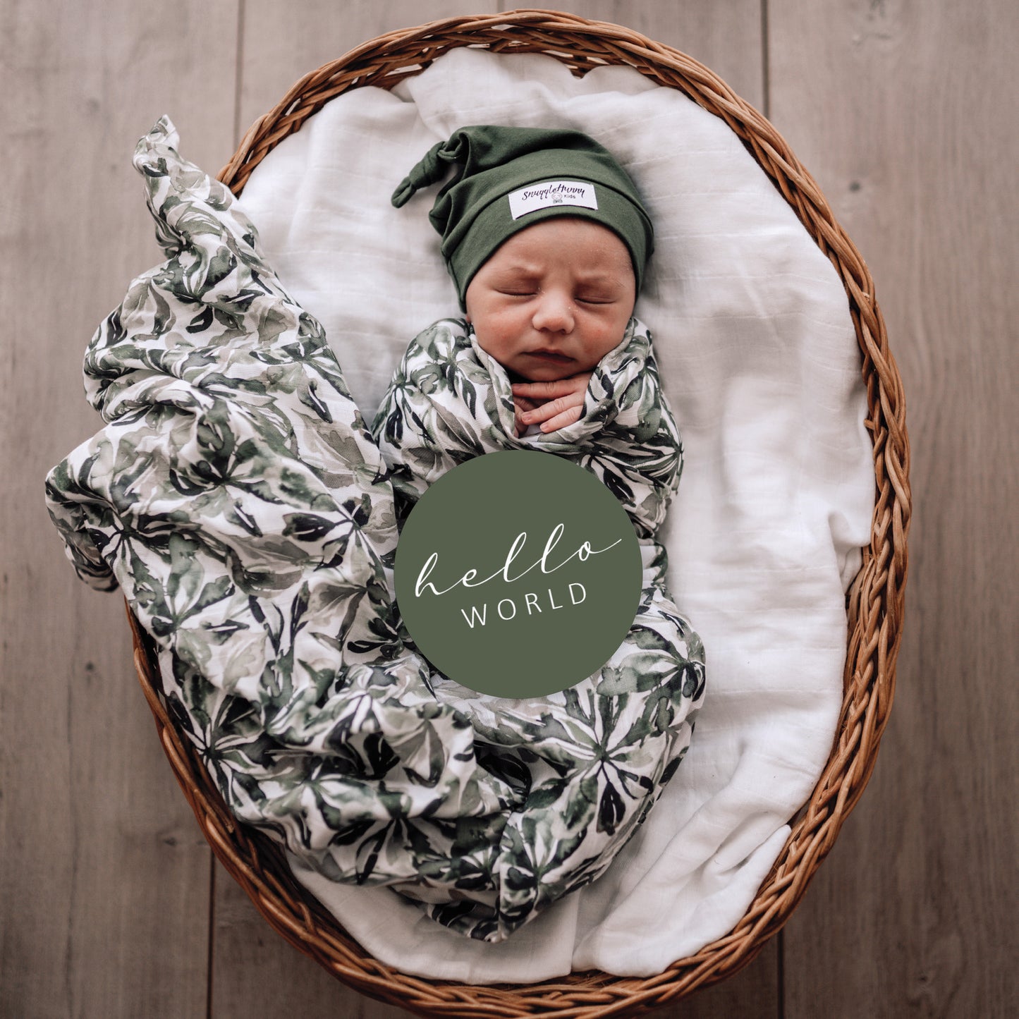 Snuggle Hunny Kids Organic Muslin Wrap - Evergreen