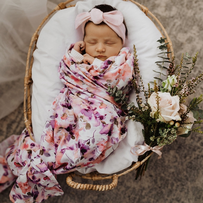 Snuggle Hunny Kids Organic Muslin Wrap - Blushing Beauty