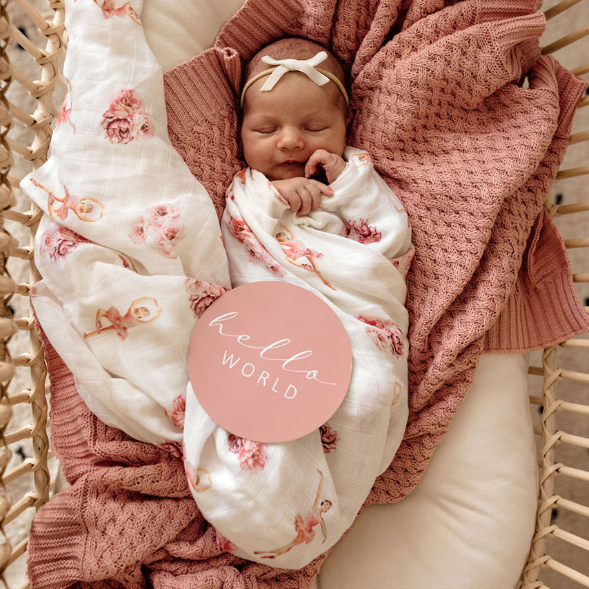 Snuggle Hunny Kids Organic Muslin Wrap - Ballerina