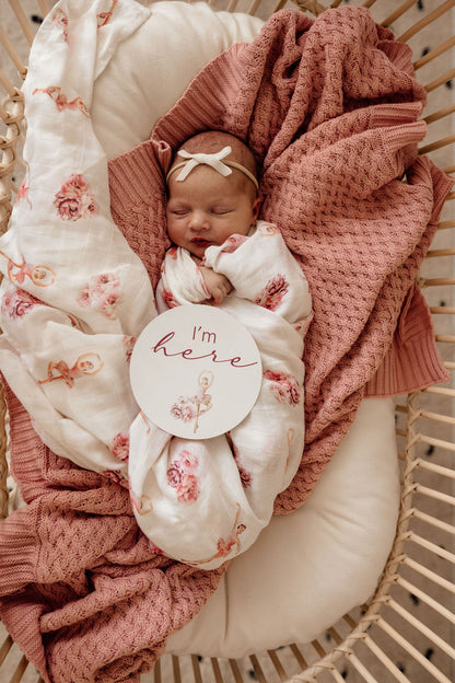 Snuggle Hunny Kids Organic Muslin Wrap - Ballerina