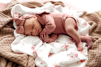 Snuggle Hunny Kids Ribbed Topknot Headband - Rose