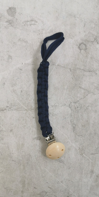Macrame Pacifier Holder - Midnight Blue