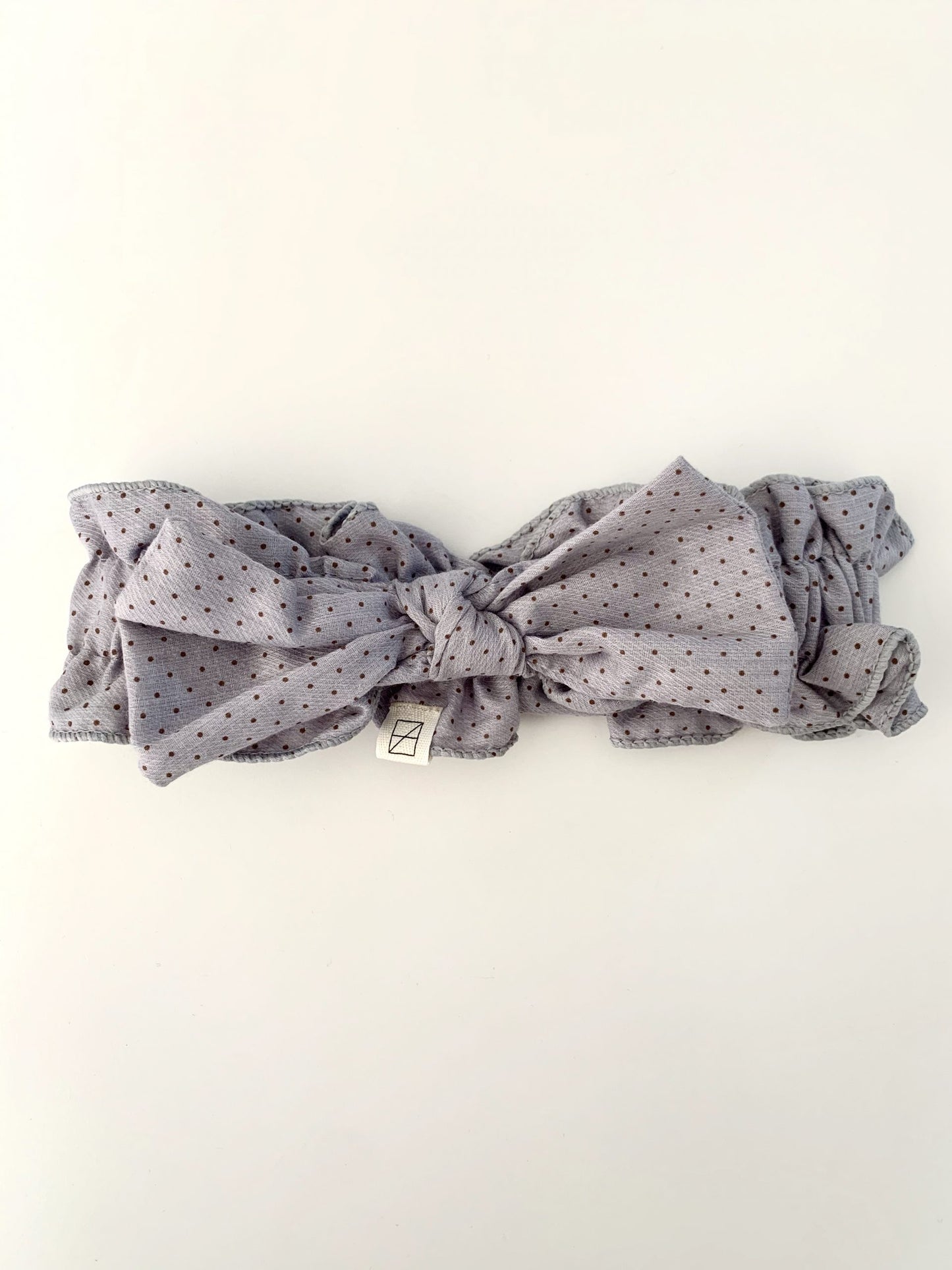 Vintage Stretch Headband - Grape Mini Dots