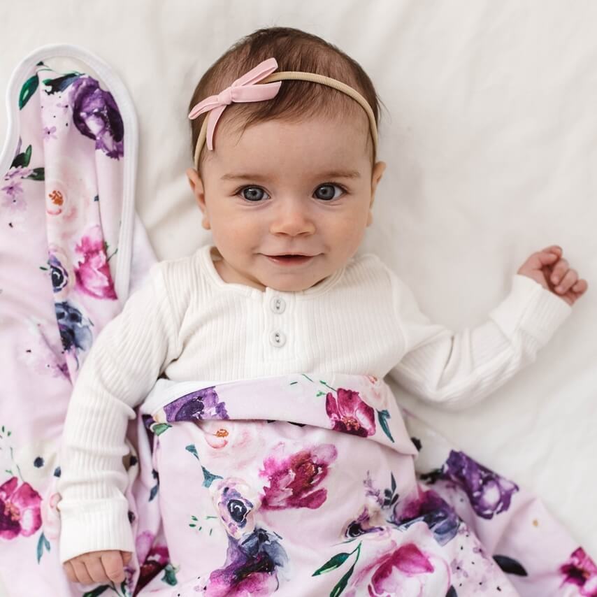 Snuggle Hunny Kids Petite Velvet Bow - Rose Pink