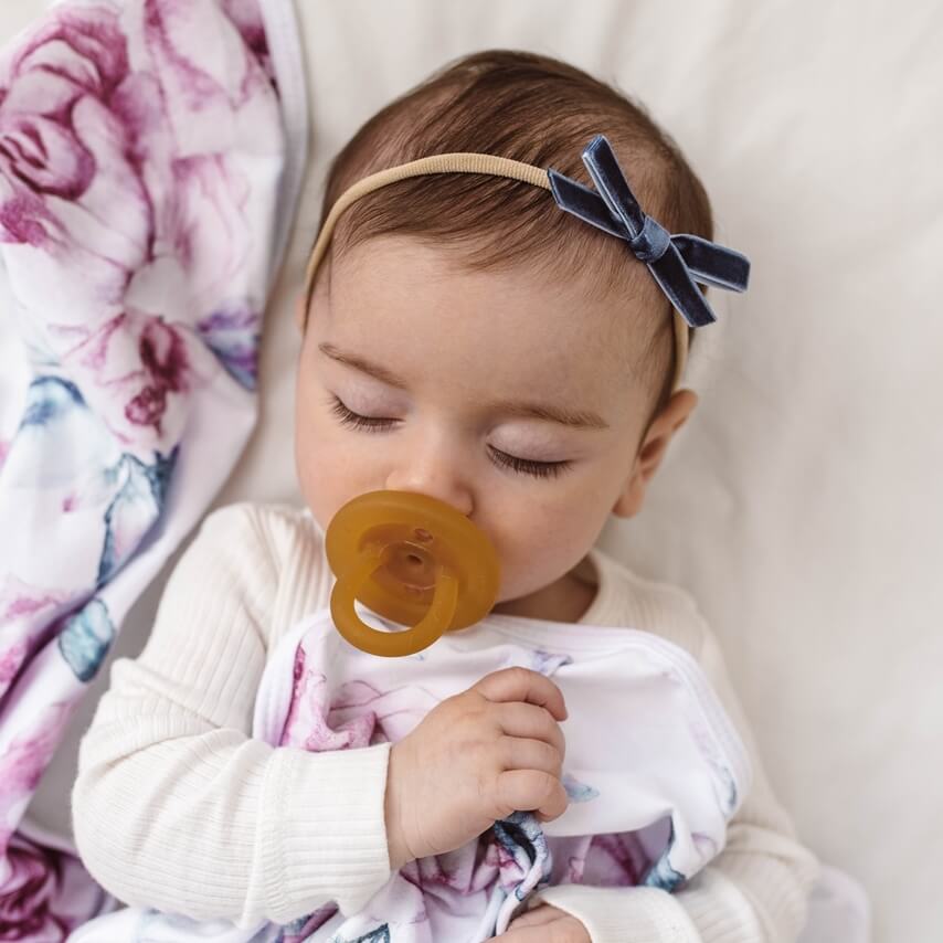 Snuggle Hunny Kids Petite Velvet Bow - Moonlight Blue