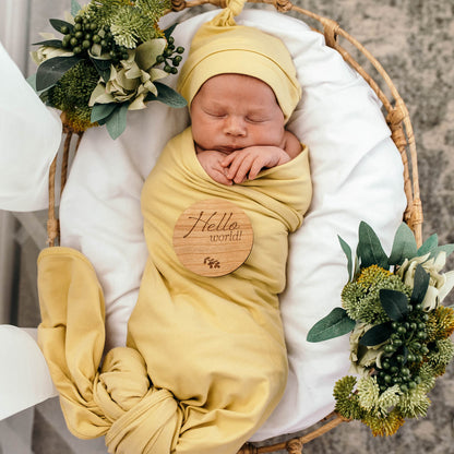 Snuggle Hunny Kids Gelato Jersey Wrap &amp; Beanie Set