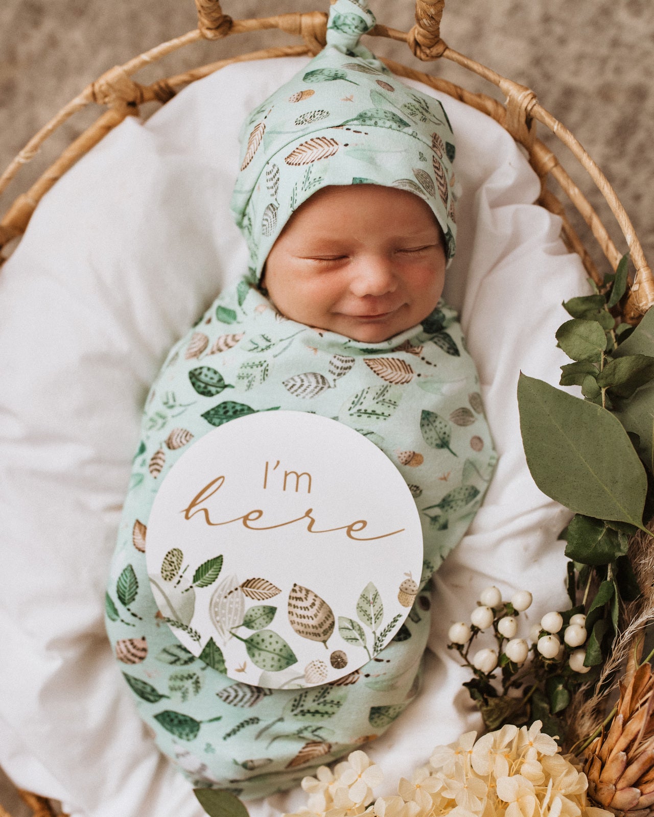 Snuggle Hunny Kids Wrap & Beanie Set - Daintree