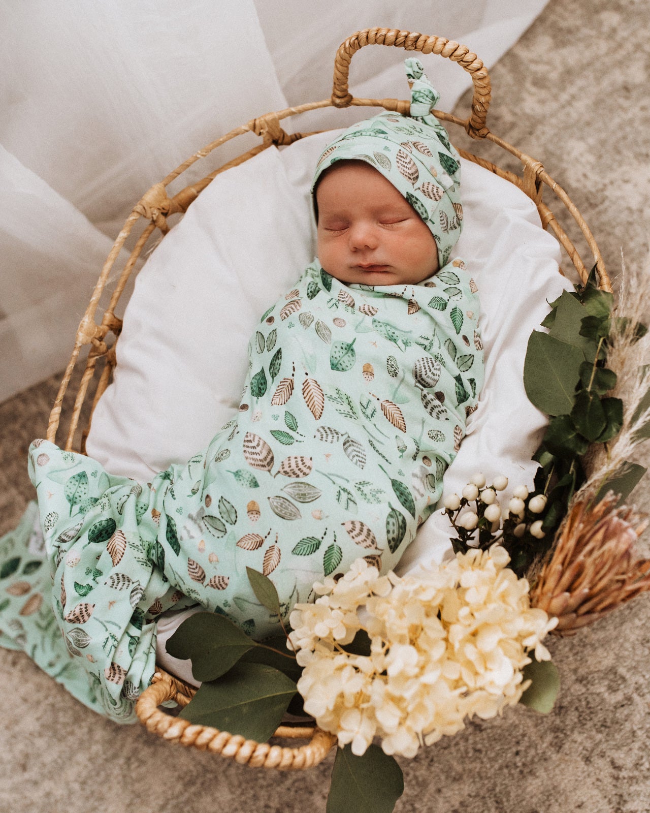 Snuggle Hunny Kids Wrap & Beanie Set - Daintree