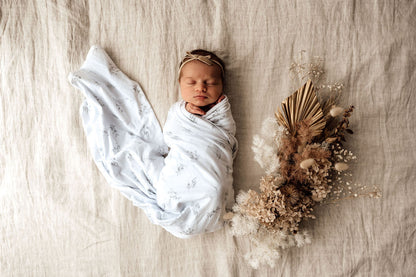 Snuggle Hunny Kids Wrap & Beanie Set - Silver Gum