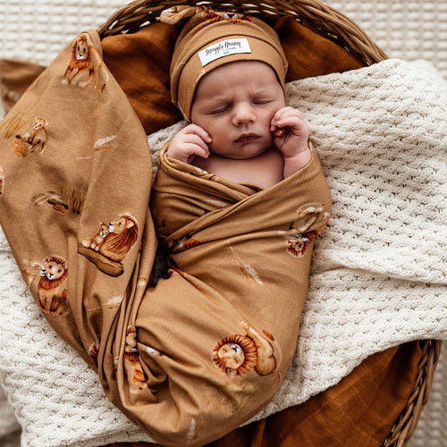 Snuggle Hunny Kids Wrap & Beanie Set - Roar