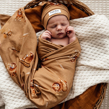 Snuggle Hunny Kids Wrap & Beanie Set - Roar