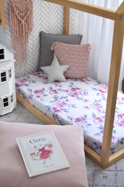 Snuggle Hunny Kids Lilac Skies Fitted Cot Sheet