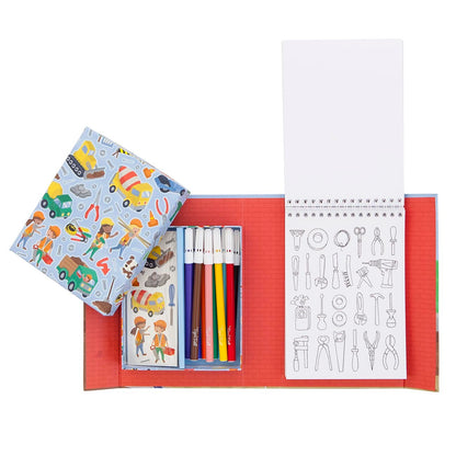 Tiger Tribe - Colouring Set - Construction