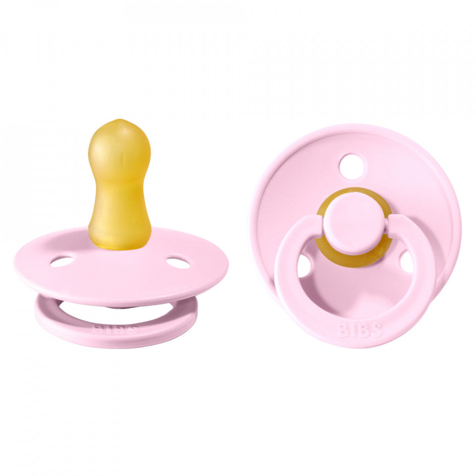 BIBS Natural Latex Pacifier - Baby Pink - Size 2