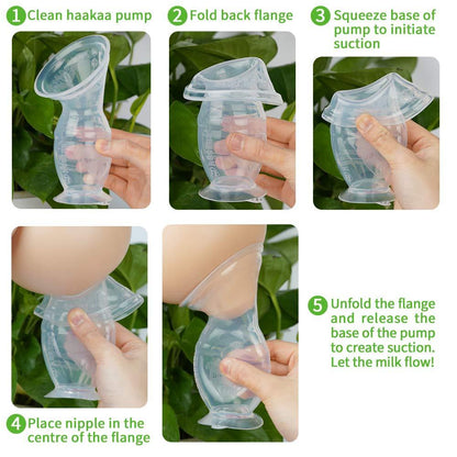 Haakaa - 150ml Silicone Pump and Silicone Cap Combo