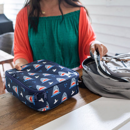 MontiiCo Large Insulated Lunch Bag with Ice Pack - Shark 2.0