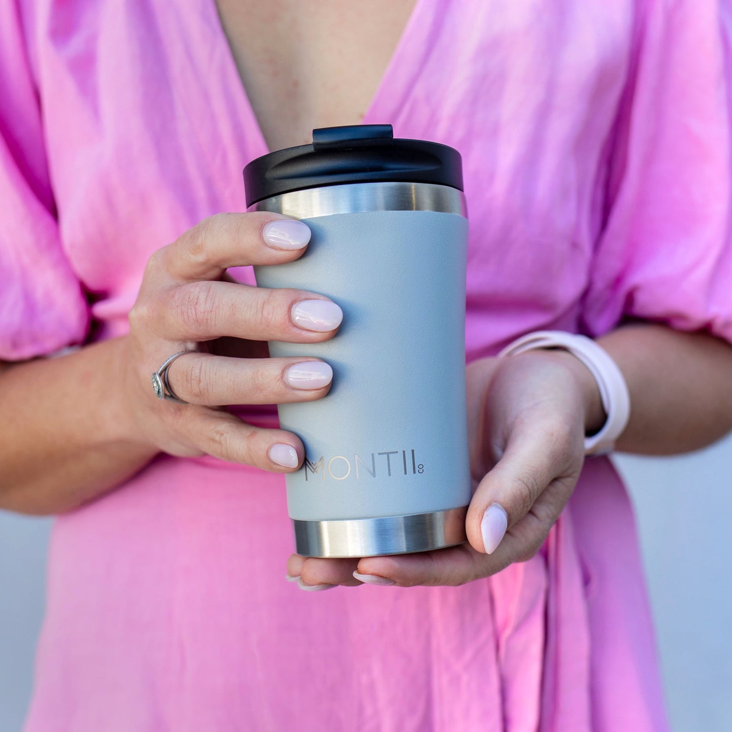 MontiiCo Regular Coffee Cup - Chrome