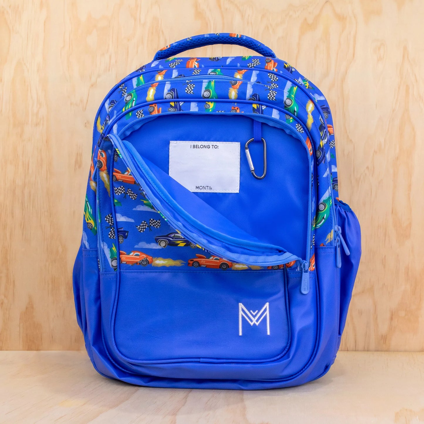 MontiiCo School Bag | Blue Speed Racer | For Kids & Teens