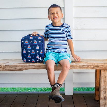 MontiiCo Large Insulated Lunch Bag with Ice Pack - Shark 2.0