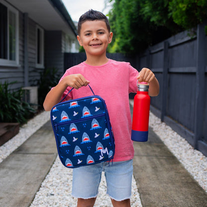 MontiiCo Large Insulated Lunch Bag with Ice Pack - Shark 2.0