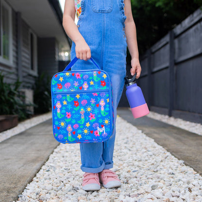 MontiiCo Large Insulated Lunch Bag with Ice Pack - Mermaid 2.0