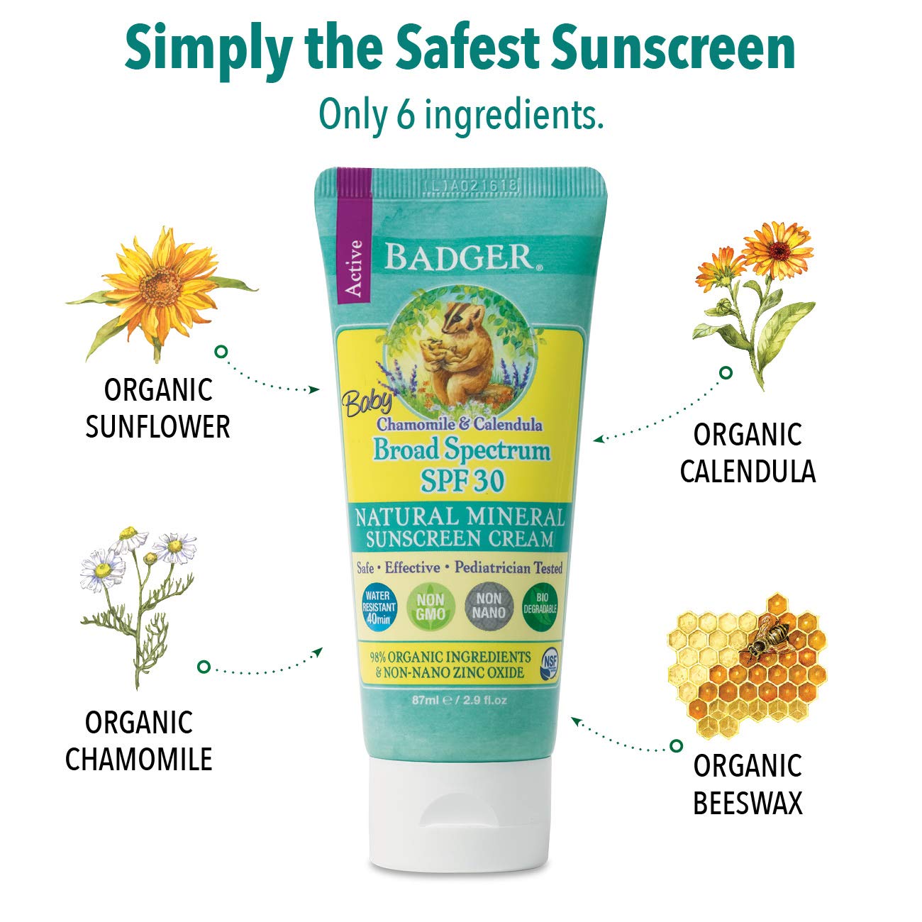 Badger - SPF 30 Baby Sunscreen Cream