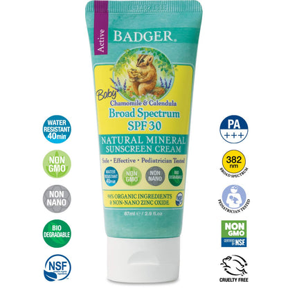 Badger - SPF 30 Baby Sunscreen Cream