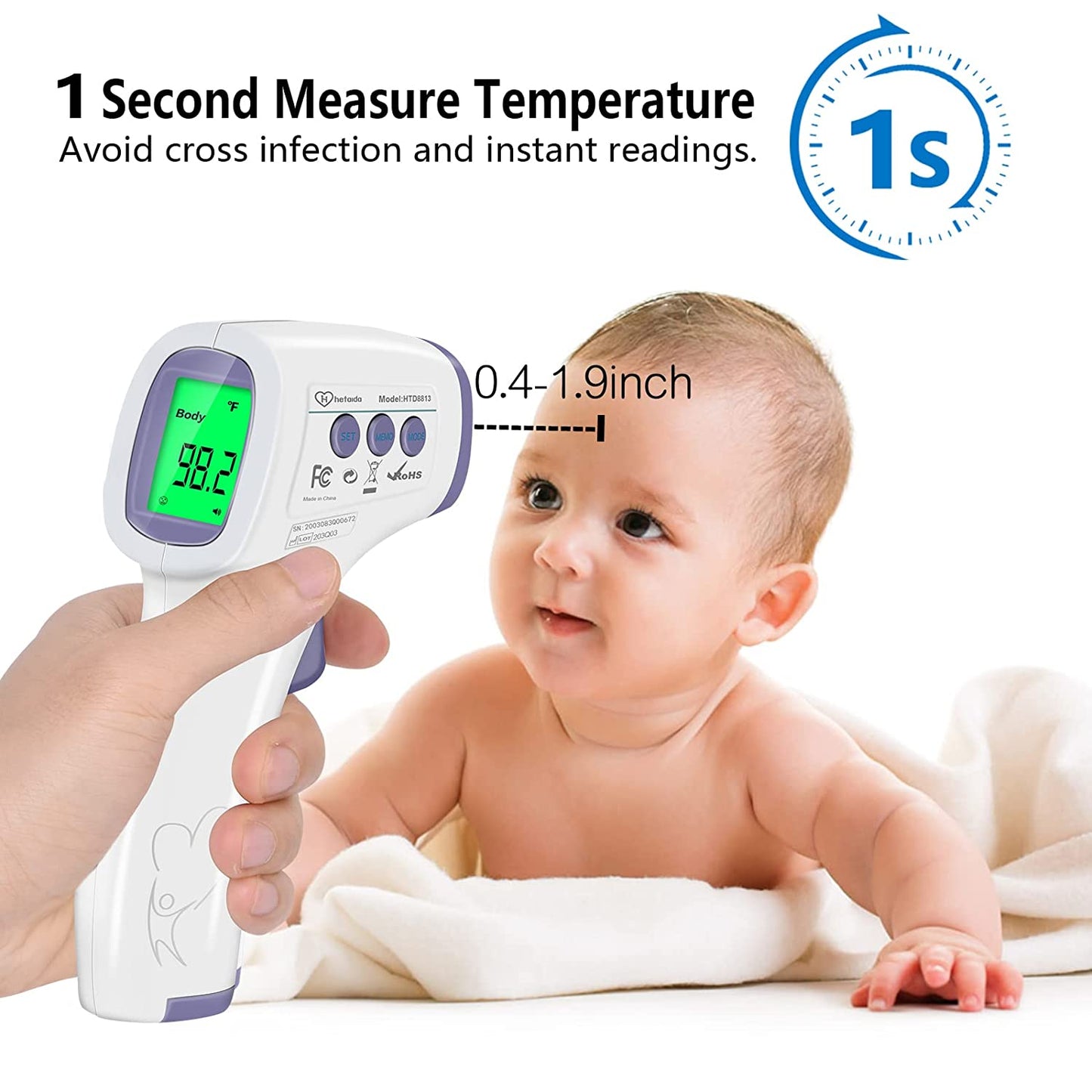 Infrared Non-Contact Digital Thermometer for Adults and Kids