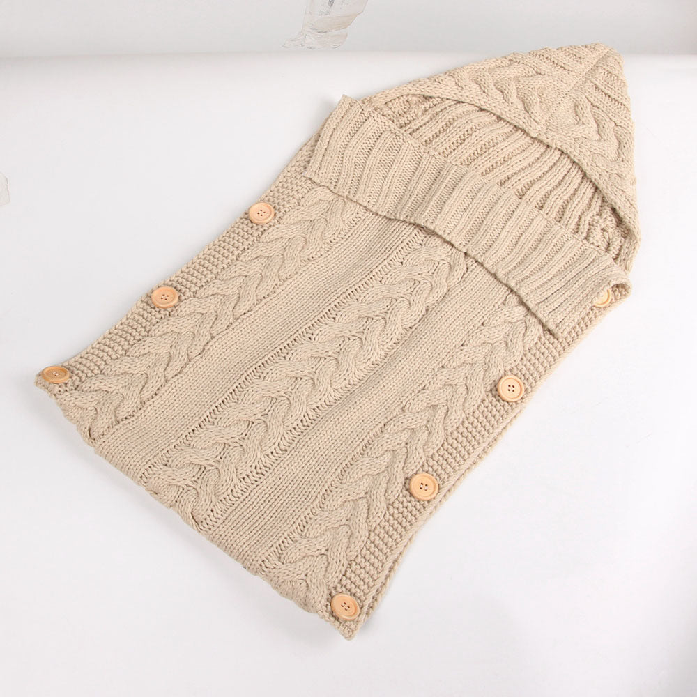 Knitted Baby Sleeping Bag Swaddle