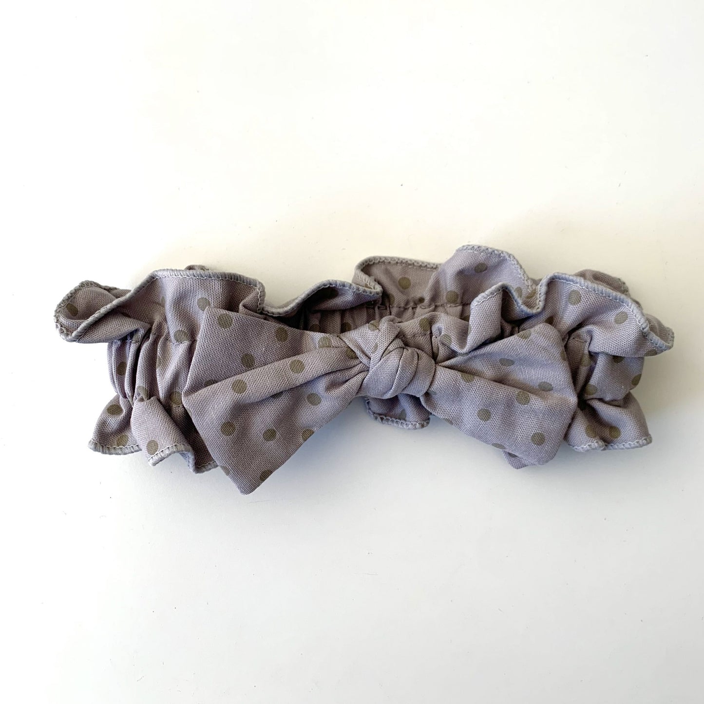 Vintage Stretch Headband - Heather Polka Dots