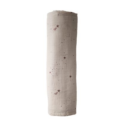 Mushie Organic Cotton Swaddle - Falling Stars