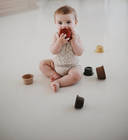 Mushie Stacking Cups Toy - Petal