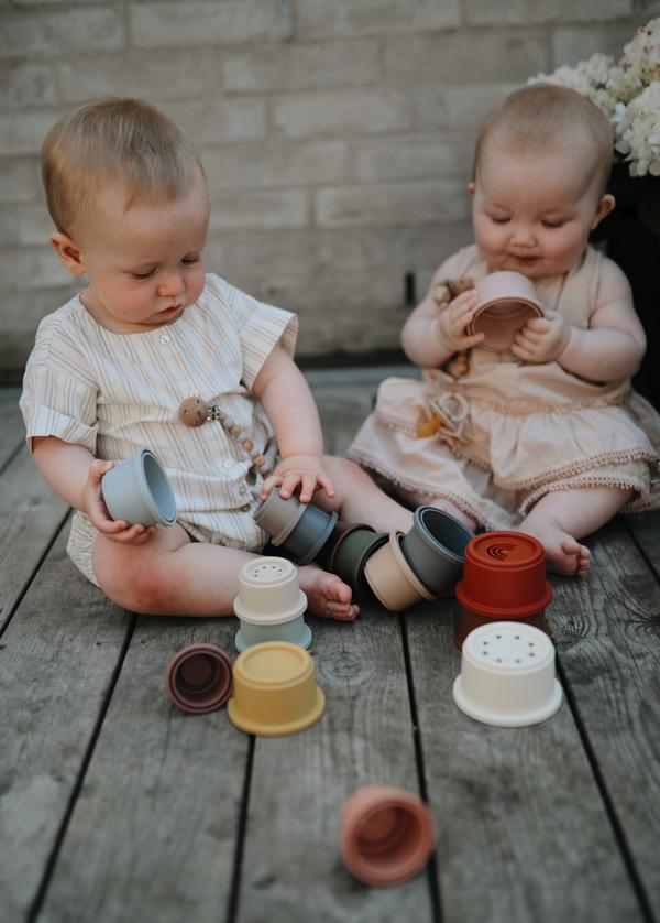 Mushie Stacking Cups Toy - Retro