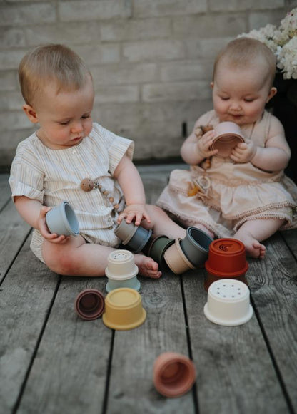 Mushie Stacking Cups Toy | Made in Denmark - Forest