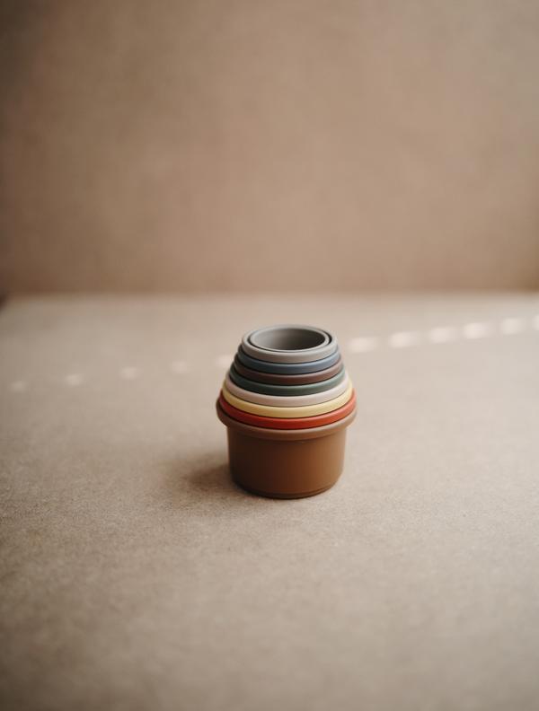 Mushie Stacking Cups Toy - Retro
