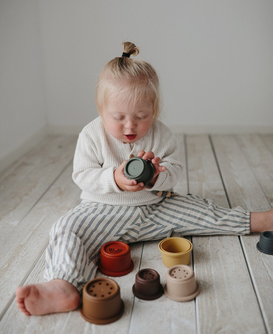 Mushie Stacking Cups Toy - Retro