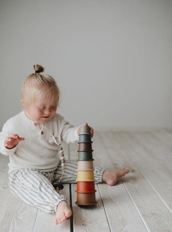 Mushie Stacking Cups Toy - Petal