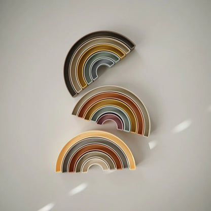 Mushie - Rainbow Stacker Toy - Hillside