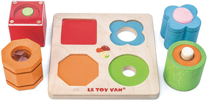Le Toy Van - Petilou Wooden Tray 4-Piece Multi-Sensory Montessori Toy