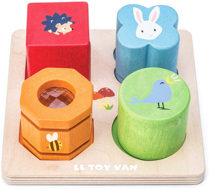 Le Toy Van - Petilou Wooden Tray 4-Piece Multi-Sensory Montessori Toy