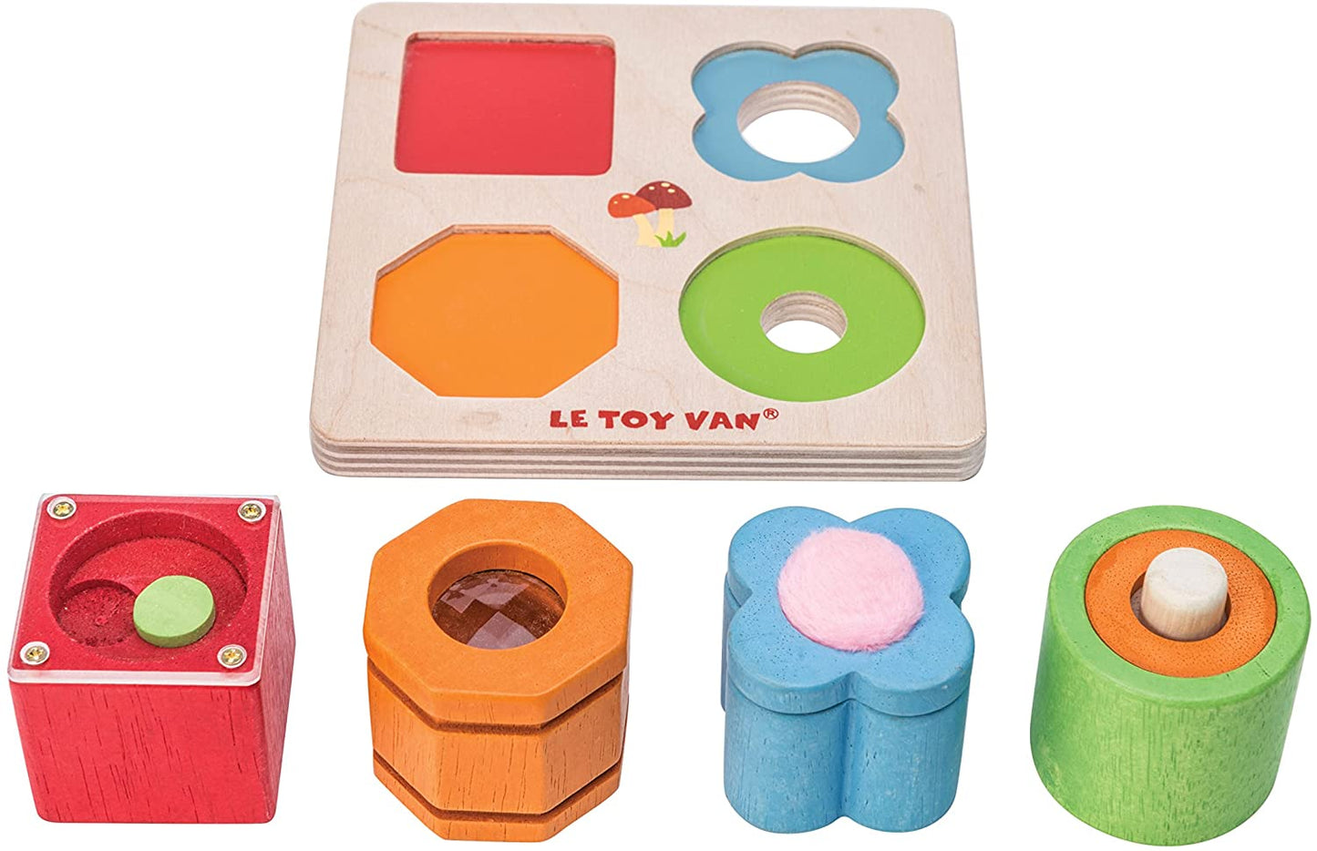 Le Toy Van - Petilou Wooden Tray 4-Piece Multi-Sensory Montessori Toy