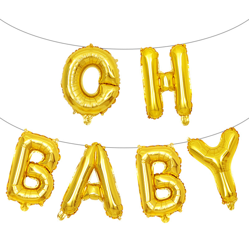 OH BABY Foil Letter Balloon Kit